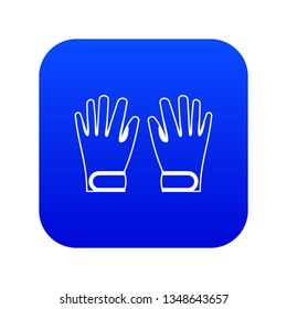 Winter gloves icon digital blue for any design isolated on white vector illustration