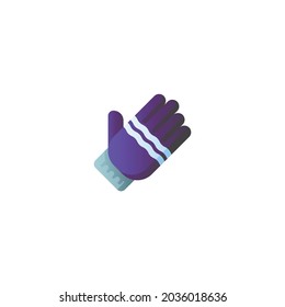Icono De Guantes De Invierno Aislado En Fondo Blanco