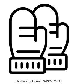 Winter gloves icon outline vector. Sport activity outdoor. Sledding kid