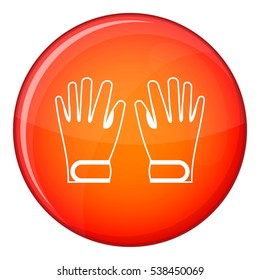 Winter gloves icon in red circle isolated on white background vector illustration