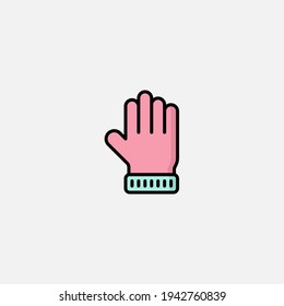 Winter gloves icon sign vector,Symbol, logo illustration for web and mobile