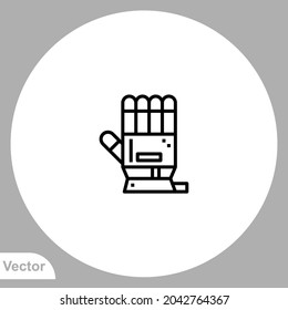 Winter gloves icon sign vector,Symbol, logo illustration for web and mobile