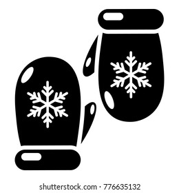 Winter gloves icon. Simple illustration of winter gloves vector icon for web