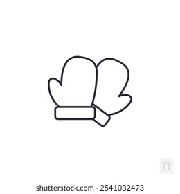 Winter gloves icon. Winter gloves Symbol sign for mobile concept and web design. Vector icon, Logo illustration, Vector graphics