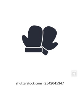 Winter gloves icon. Winter gloves Symbol sign for mobile concept and web design. Vector icon, Logo illustration, Vector graphics