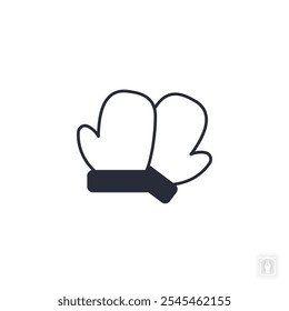 Winter gloves icon. Winter gloves Symbol sign for mobile concept and web design. Vector icon, Logo illustration, Vector graphics