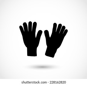 Winter gloves icon vector