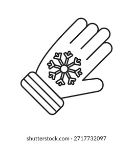 Icono de guantes de invierno con fondo blanco Vector Ilustración de stock