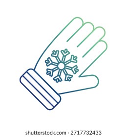 Icono de guantes de invierno con fondo blanco Vector Ilustración de stock