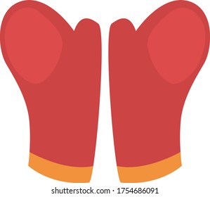 Guantes de invierno, ilustración, vector sobre fondo blanco