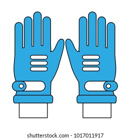 Winter gloves isolated