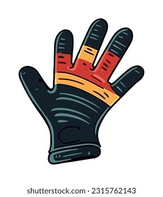 Winter gloves protect hands from cold weather icon isolated
