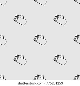 Winter gloves. Seamless pattern, vector illustration