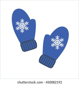 winter gloves vector