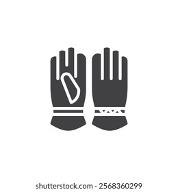 Winter gloves vector icon. filled flat sign for mobile concept and web design. Leather Gloves glyph icon. Symbol, logo illustration. Vector graphics