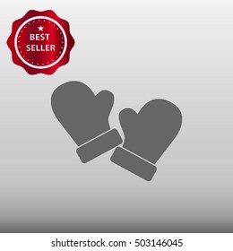 Winter Gloves Vector Icon Illustration