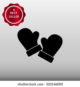 Winter Gloves Vector Icon Illustration
