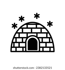 winter glyph icon stock illustration 