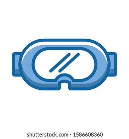 winter goggles mask isolated icon vector illustration design