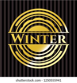Winter gold shiny emblem