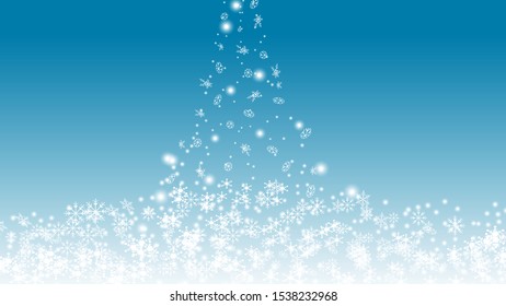 Winter gradient blue background with snowflakes. Vector Illustration. blue blurred winter banner with snow flakes. Vector Illustration EPS 10