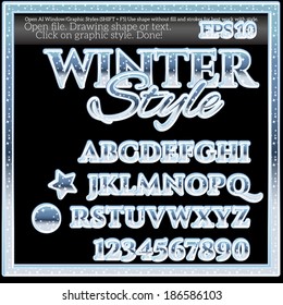 Winter Graphic Style for design. 