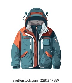 winter gray jacket sport equipment icon