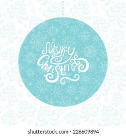 Winter greeting card with snowflakes. Christmas template. Vector illustration