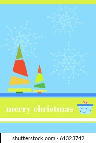 Winter greeting card. Vector illustration