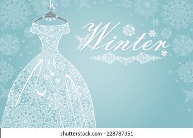 Winter Wedding Dress Stock Vectors Images Vector Art Shutterstock