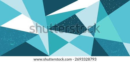 Winter grunge abstract geometric background with polygonal shapes. Modern textured pattern for a holiday banner or holiday graphics. Vector.