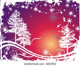 Winter grunge background series, vector illustration.