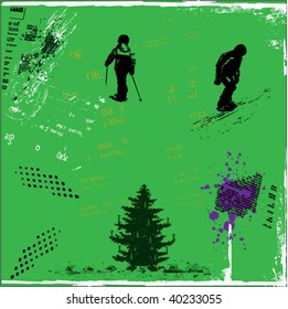 winter grunge background vector