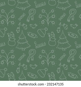 Winter Hand Drawn Seamless