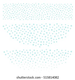 Winter hand drawn snow collection. Blue vector illustration on white background. Christmas theme.