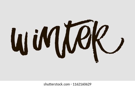 Winter hand lettering 