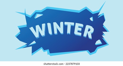 Winter handwriting. Winter lettering vector illustration.