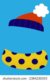 winter hat with bubo and polka dot charm