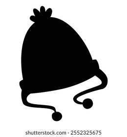 Winter Hat and Clothes for Cold Weather on White Background