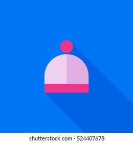 winter hat flat icon illustration isolated vector sign symbol 