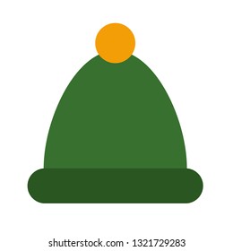 winter hat flat illustration. Outdoor recreation series.