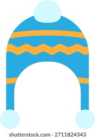 Winter Hat Flat Vector Illustration