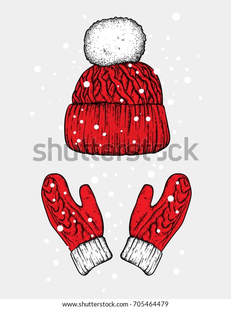 winter hat and gloves