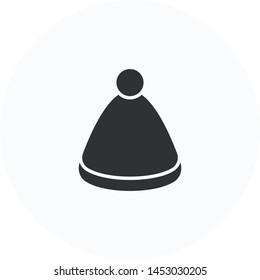 Winter Hat icon, cap flat symbol vector design. Great for mobile app, web design, print materials, etc.