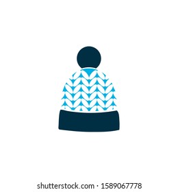 Winter hat icon colored symbol. Premium quality isolated beanie element in trendy style.