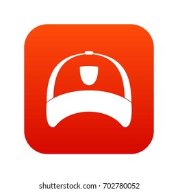 Winter hat icon digital red for any design isolated on white vector illustration