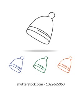 winter hat icon. Element of a shopping multi colored icon for mobile concept and web apps. Thin line icon for website design and development, app development. Premium icon on white background