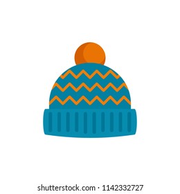 Winter hat icon. Flat illustration of winter hat vector icon for web isolated on white