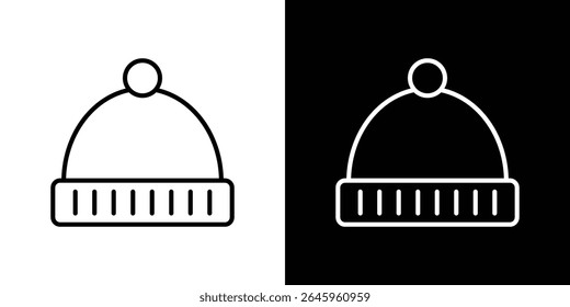 Winter hat icon Flat style logo vector. perfect for UI designs