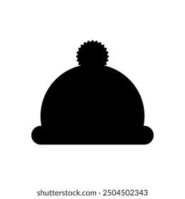 Icono de sombrero de invierno ilustrado sobre fondo